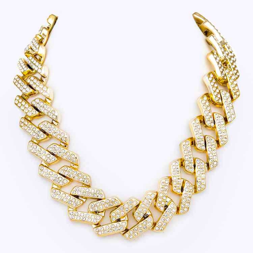 Iced Cuban Statement Necklace